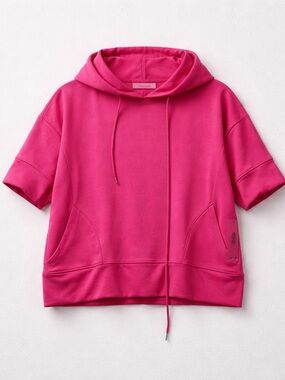 Short Sleeve Hooded Pullover Nine West - Bright Pink